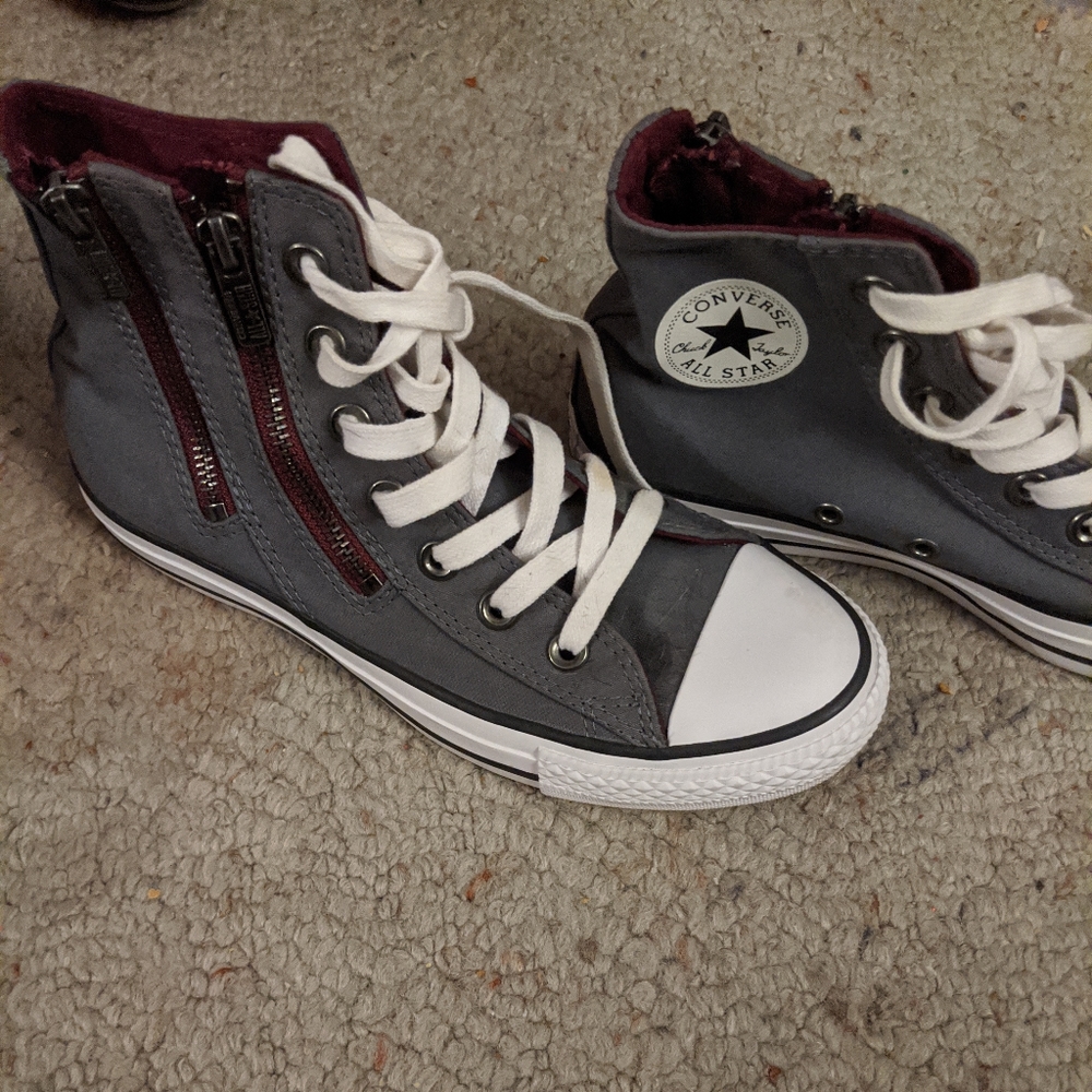 Double zip converse hightops
